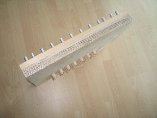 Grundplatte Zusammenbau, von der Seite gesehen