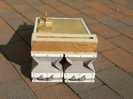 Balgensystem bezogen mit Leder, von vorn